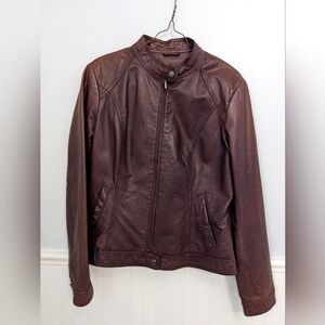Danier Purple Leather Jacket